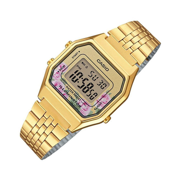 Relógio Casio Vintage com Flores LA680WEGA-4CEF