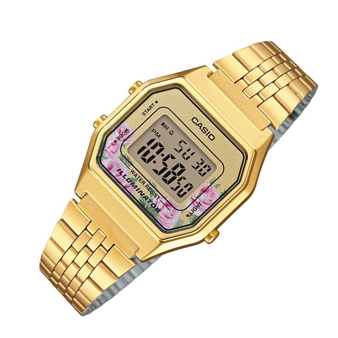 Relógio Casio Vintage com Flores LA680WEGA-4CEF