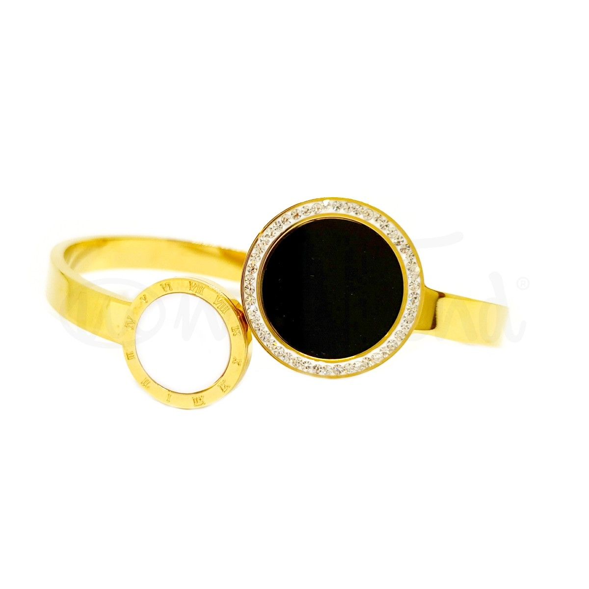 Pulseira Romana em aço em dourado