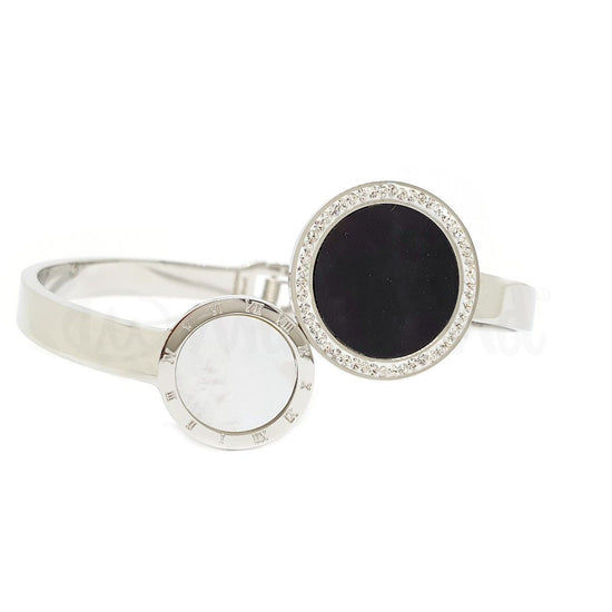 Pulseira Romana em aço em prateado