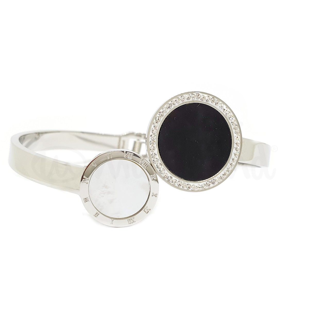 Pulseira Romana em aço em prateado