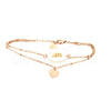 Pulseira stone mãe em aço rosa gold