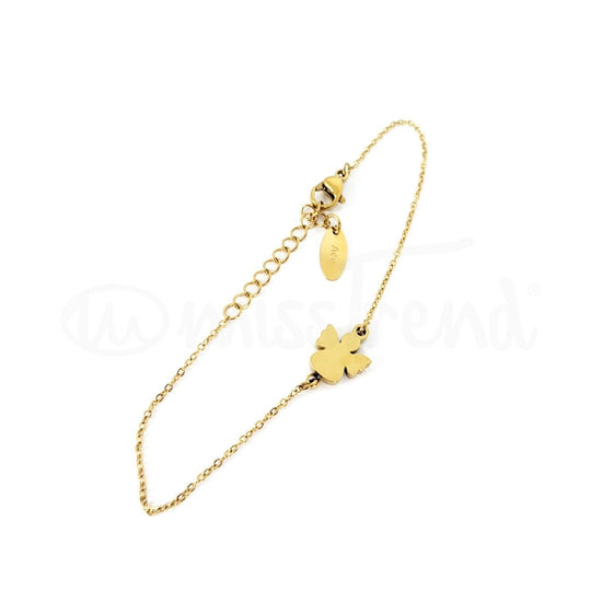 Pulseira Pendente Anjo dourada em aço