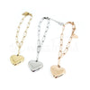Pulseira lock heart  em aço