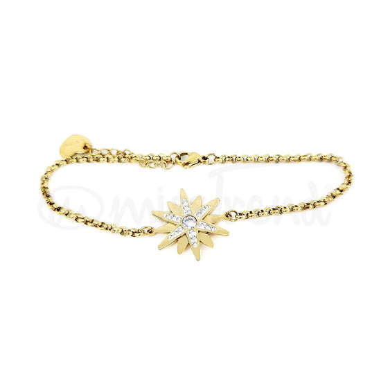 Pulseira Estrela Belle Dourada em Aço