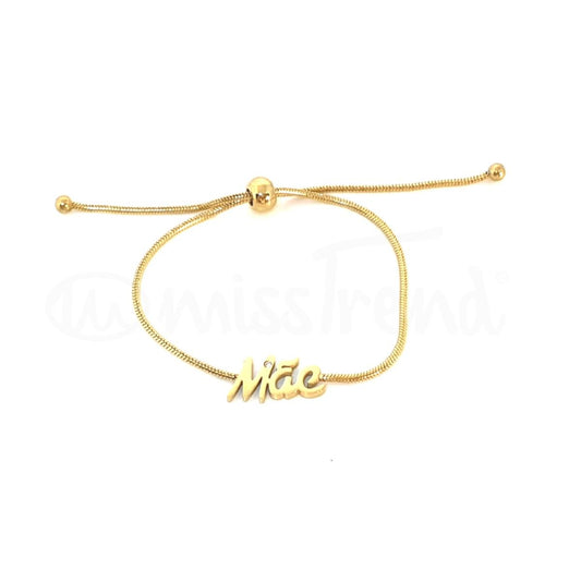 Pulseira mãe em aço dourada