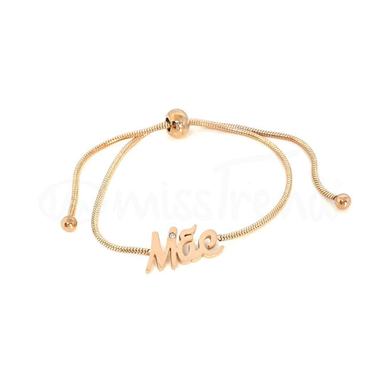 Pulseira mãe em aço rosa gold