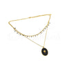 Colar alpha em aço dourado preto