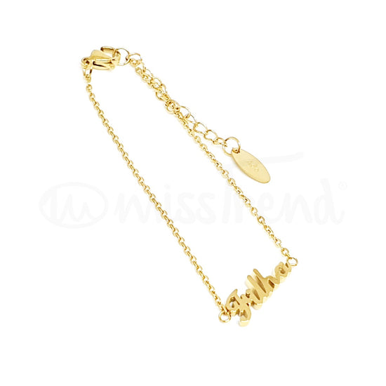 Pulseira Filha em aço dourado
