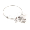 Pulseira escrava angelical Prateada em aço