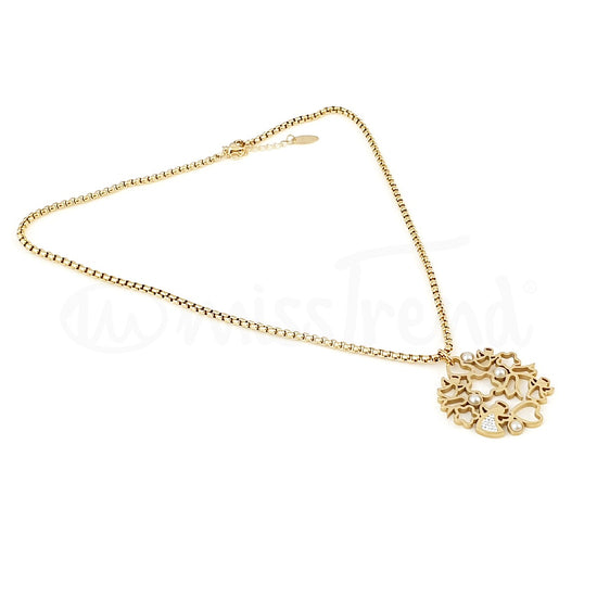 Colar angelical em aço dourado