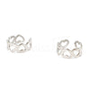 Ear Cuff Corações em Aço