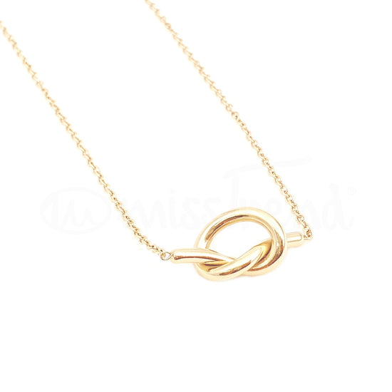 Colar Knot em aço  dourado