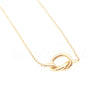 Colar Knot em aço  dourado