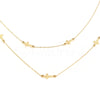 Colar Nirvana em aço com duas tiras dourado