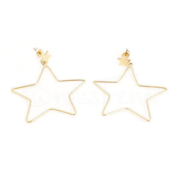 Brincos estrelar dourados