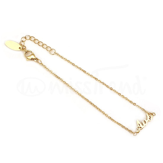 Pulseira Avó em aço dourada