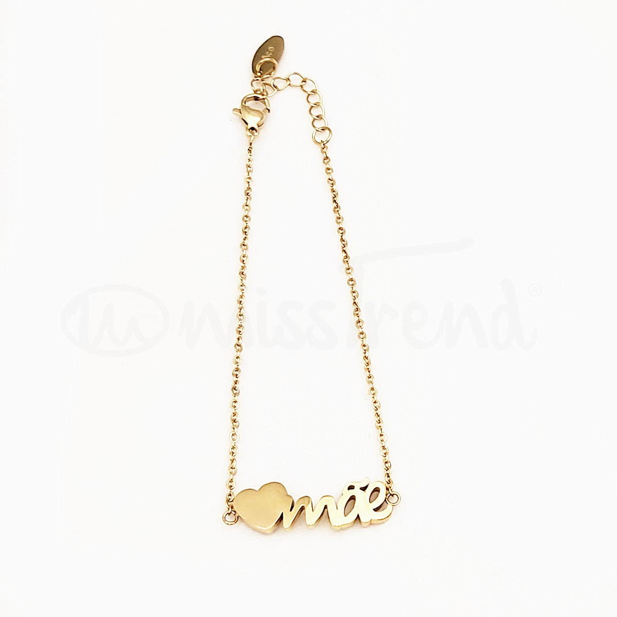 Pulseira mãe coraçon em aço