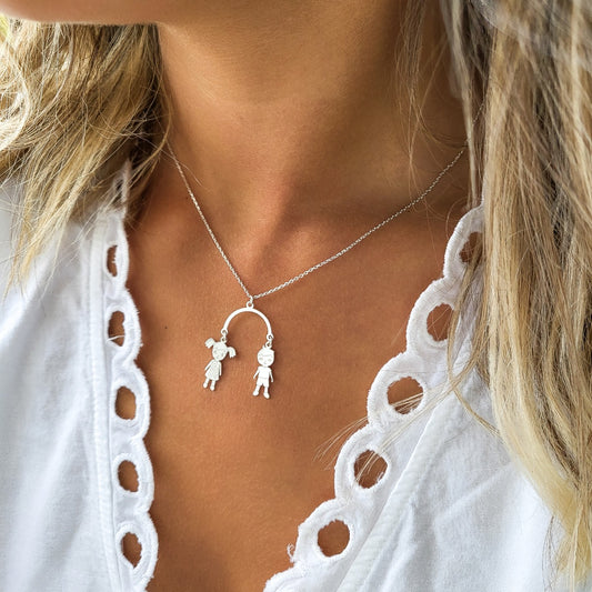 Colar Casal em Prata S925