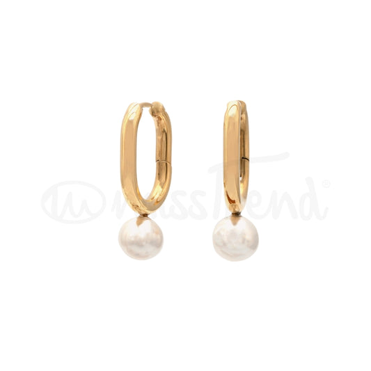 Brincos Dazzling Pearl em Aço