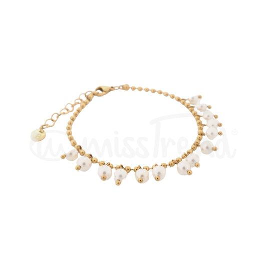 Pulseira Dazzling Pearl em Aço