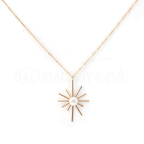 Colar Spiky em aço dourado