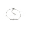 Pulseira madrinha em aço prateada