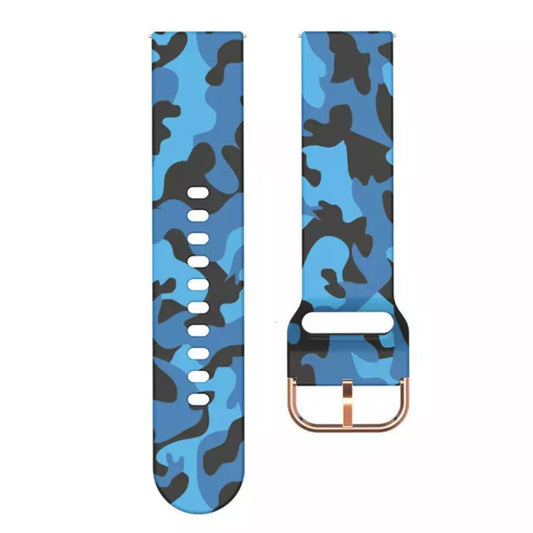 Bracelete em Silicone - Camuflada Azul