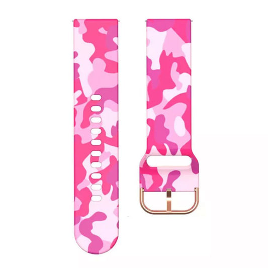 Bracelete em Silicone - Camuflada Rosa