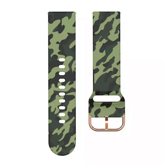 Bracelete em Silicone - Camuflada Verde