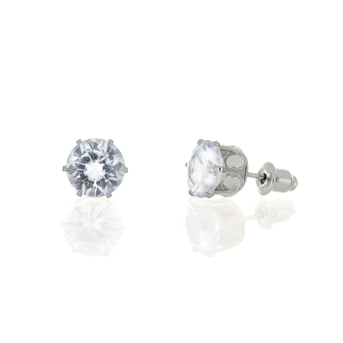 Brinco Cubic com Zircônia Prateado - Vários Tamanhos