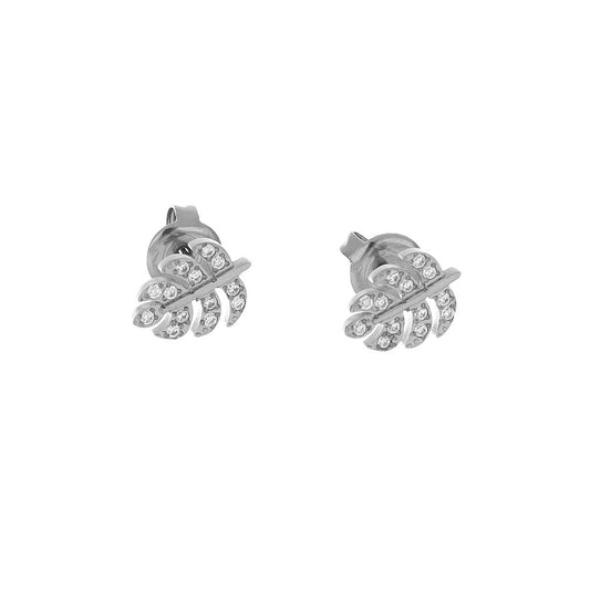 Coleção Diamond Leaf em Aço com Zircônias
