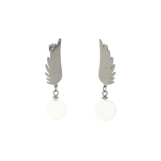 Brincos Pearl Wings em Aço