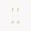 Brincos Diamond Heart c/Zircônias em Aço