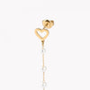 Brincos Diamond Heart c/Zircônias em Aço
