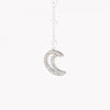 Brincos Diamond Moon c/Zircônias em Aço