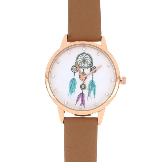 Relógio Caça Sonhos em Pele Sintética