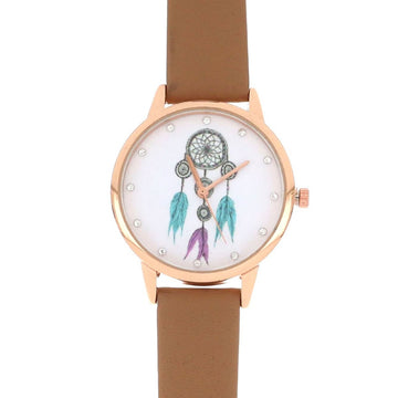 Relógio Caça Sonhos em Pele Sintética
