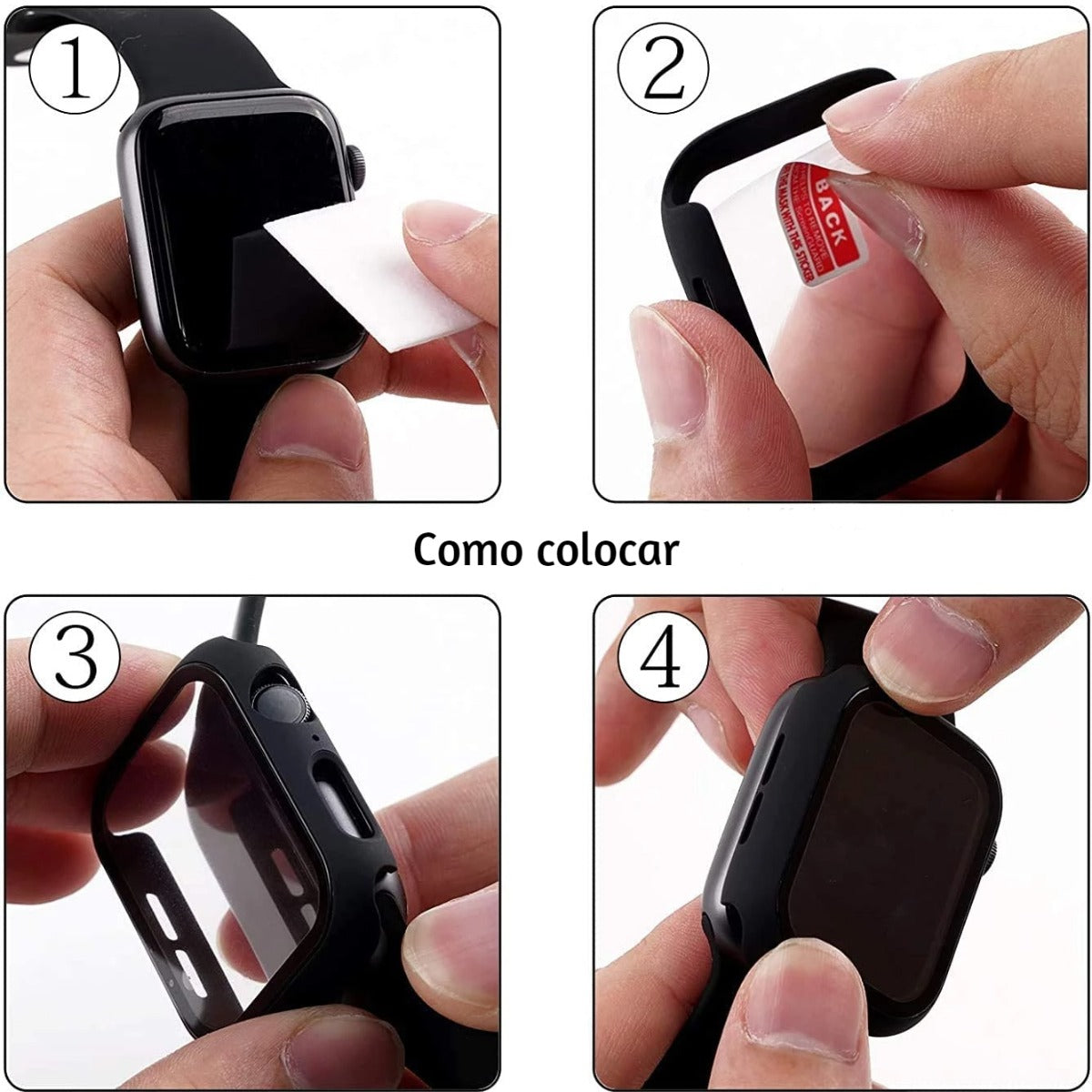 Capa de vidro temperado para smartwatch