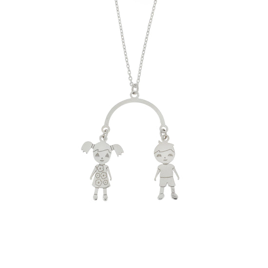 Colar Casal em Prata S925