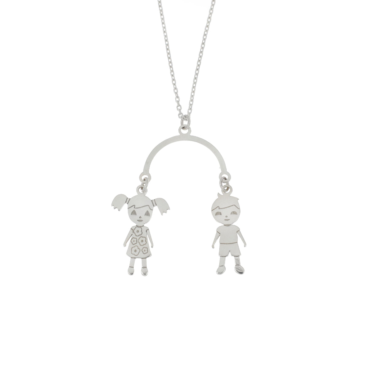 Colar Casal em Prata S925