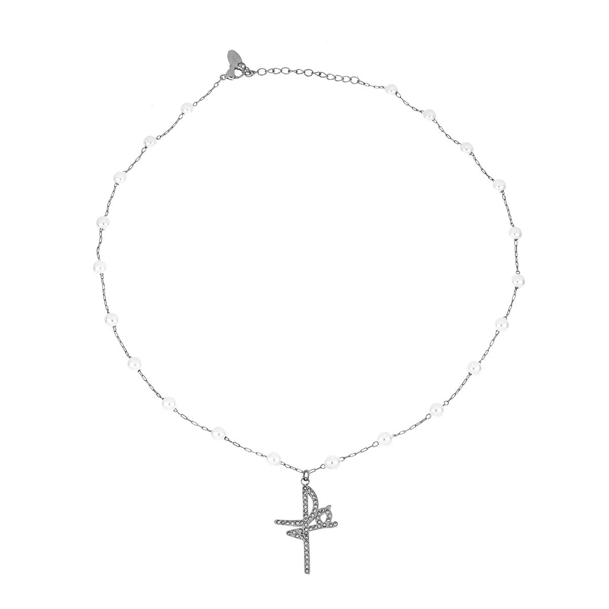 Colar Fé Pearls em Aço