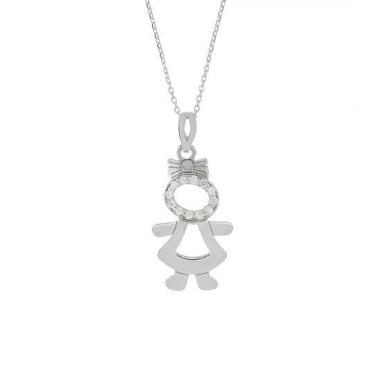 Colar Menino /Menina em Prata S925