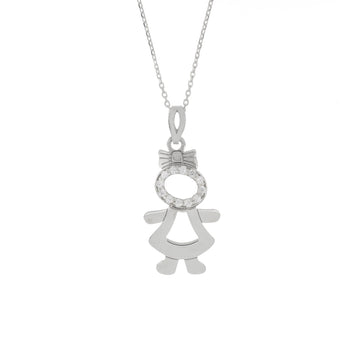 Colar Menino /Menina em Prata S925