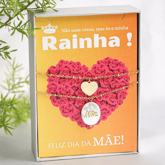 Colar com Mensagem Mãe Rainha