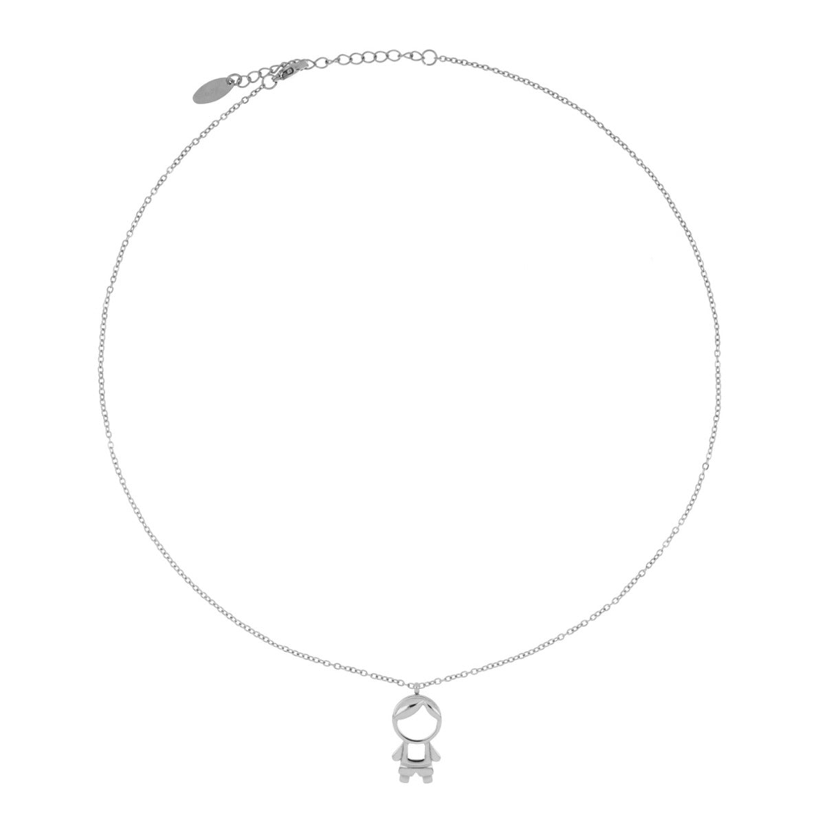 Colar Pendente Menina/Menino em Aço