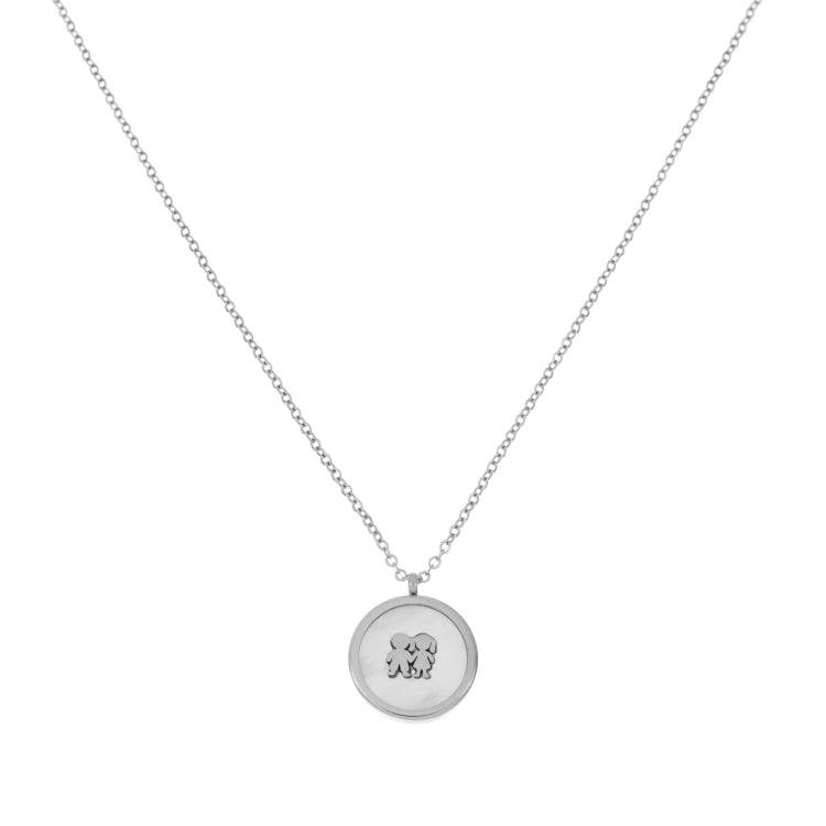 Colar Ajustável com Pendente Casal em Aço