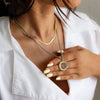 Colar Nossa Senhora Dourado Prateado em Aço