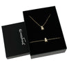 Conjunto Colar + Pulseira com Pendente Meninas/Meninos c/Zircônias