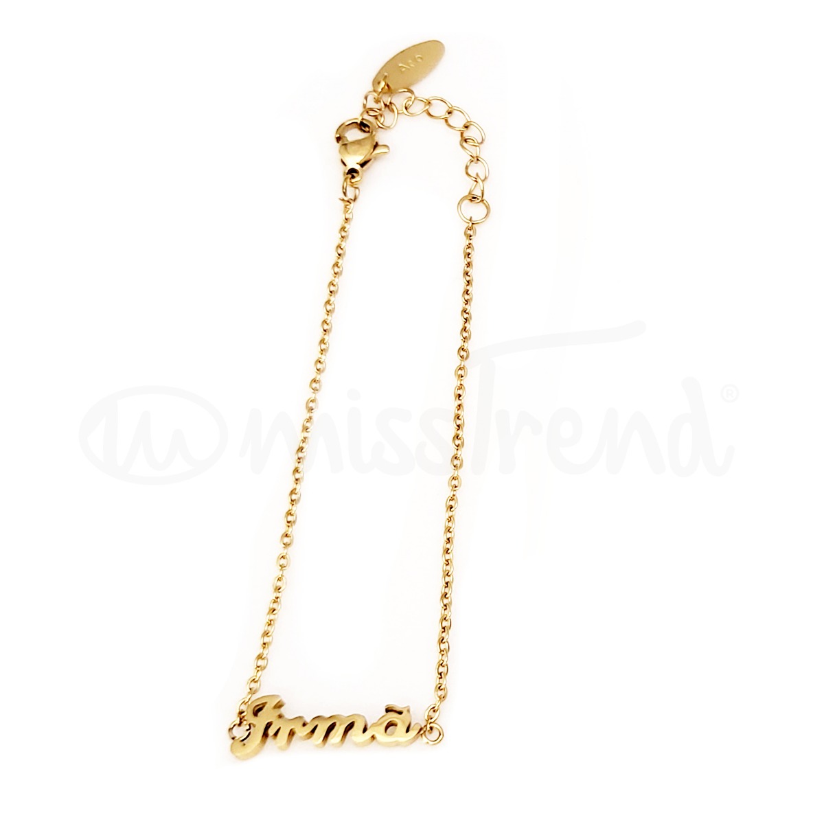 pulseira irmã em aço dourada